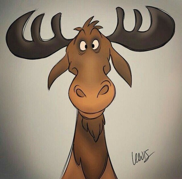 Олень карикатура