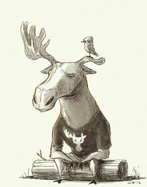 Смешной Лось