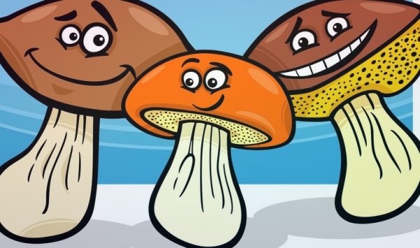 Смешные рисунки грибов