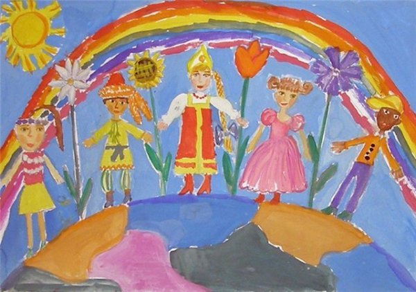 Рисование на тему Дружба народов