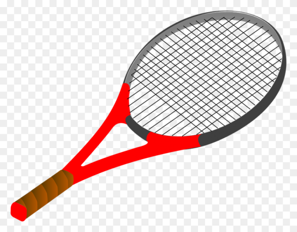 Теннисная ракетка для большого тенниса на прозрачном фоне
