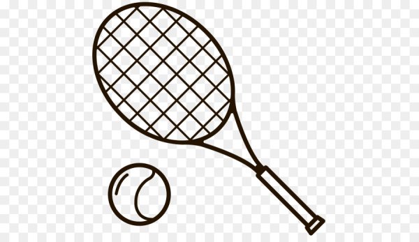 Рисование с натуры теннисной ракетки.