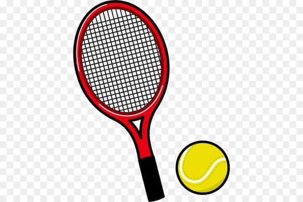Теннис ракетка и мячик
