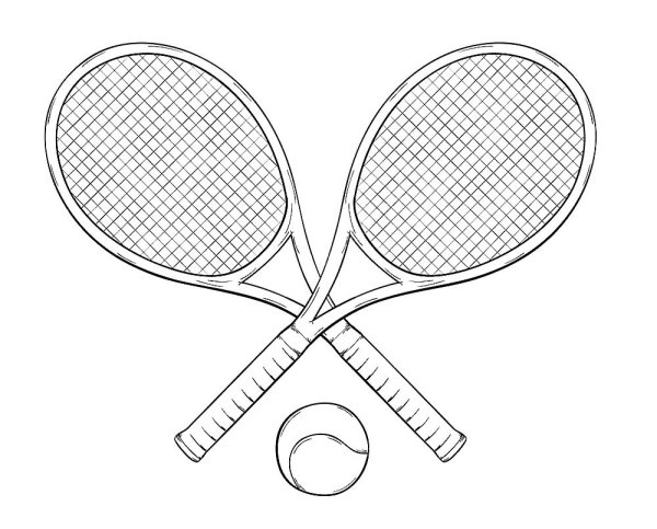 Теннис ракетки карандашом