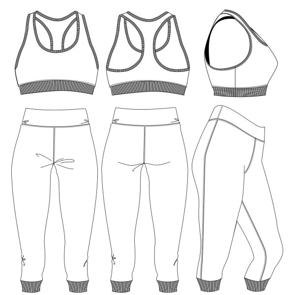 Спортивная одежда карандашом