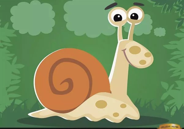 Смешная улитка рисунок