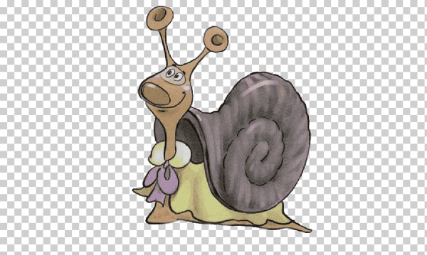 Улитка мультяшная смешная