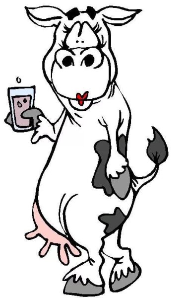 Юмористическое изображение коровы