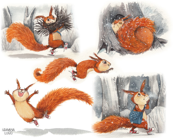 Весёлый Бельчонок рисунок