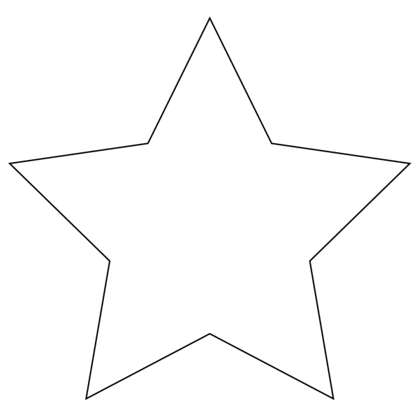 Звезда пятиконечная контур а4
