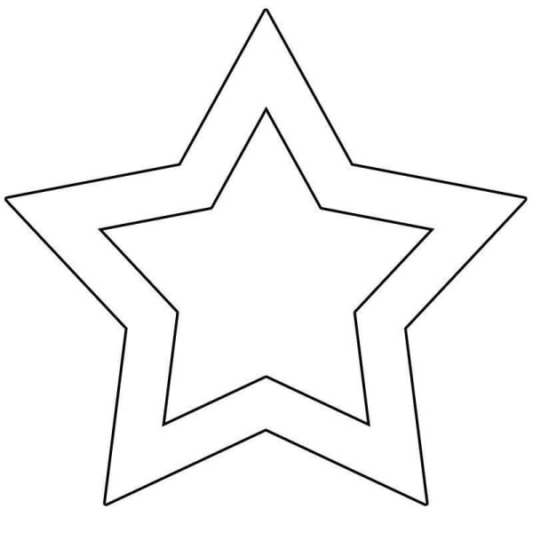 Звезда раскраска для детей