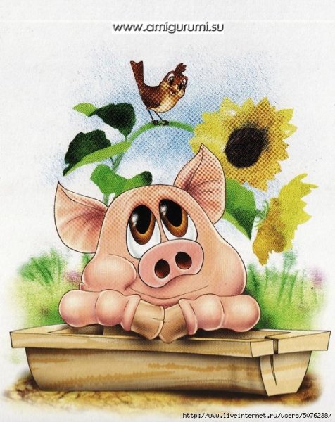 Свинья мультяшная