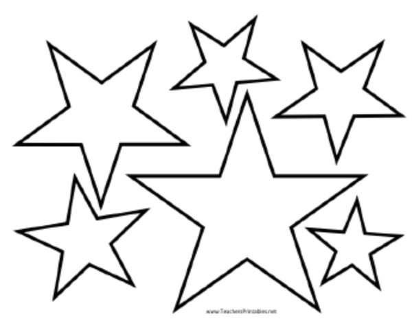 Трафарет для вырезания звезд
