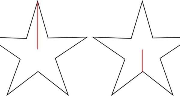 Звезда лекало пятиконечная