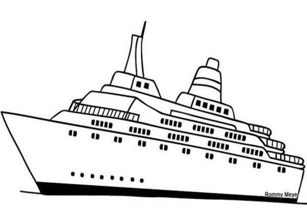 Корабль сбоку пассажирский корабль