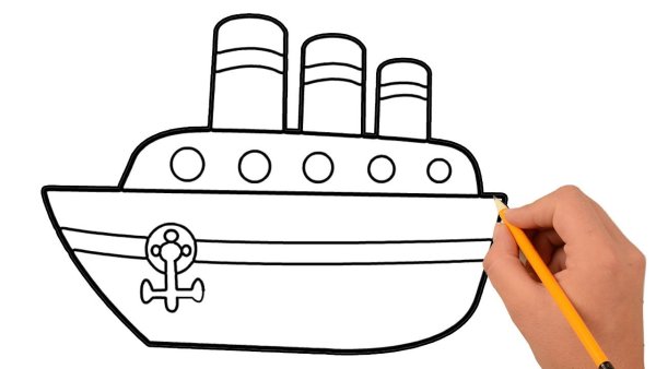 Парусный корабль раскраска