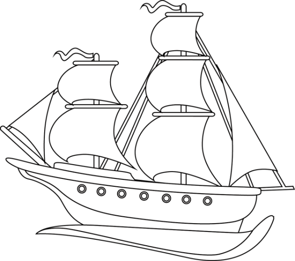 Корабли. Раскраска