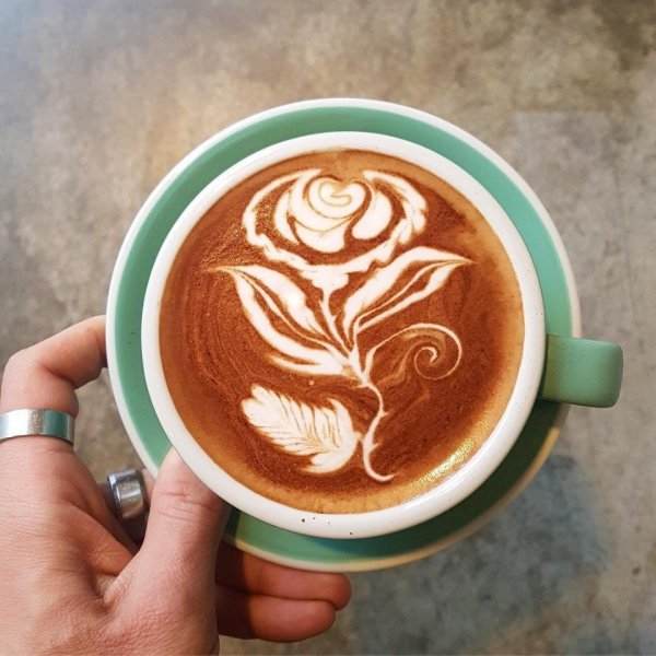 Красивый латте арт
