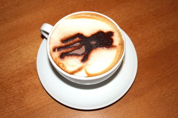 Член на кофейной пенке