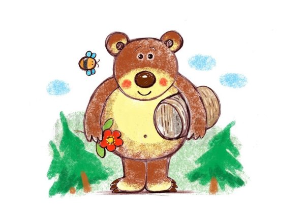 Детские рисунки медведя