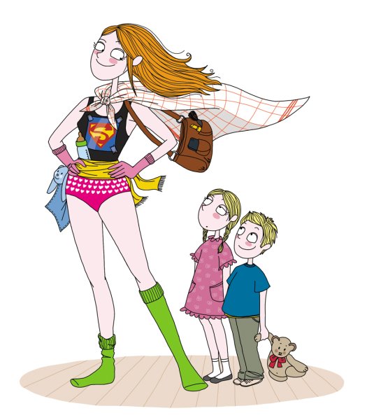 Супер мама рисунок