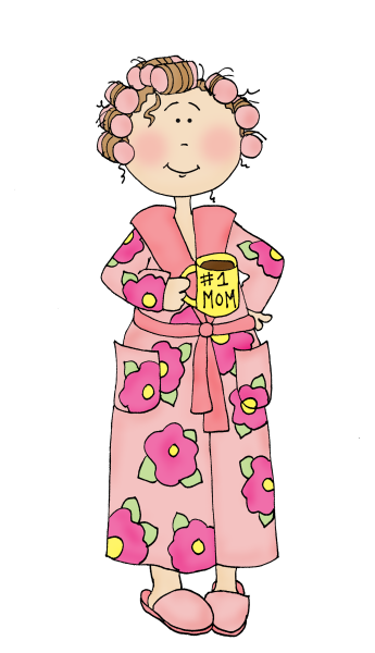 Женщина в бигудях рисунок