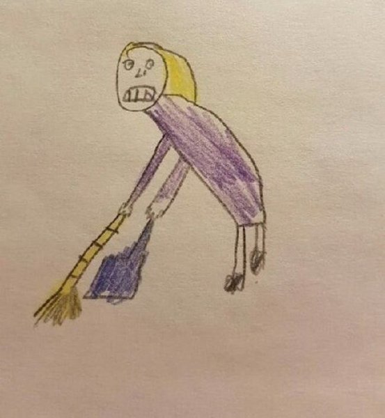 Попросили нарисовать маму