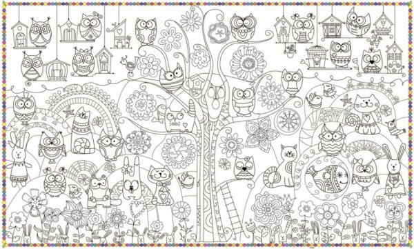 Раскраски антистресс на стену