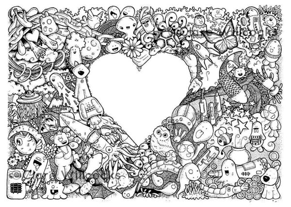 Дудлы для раскрашивания