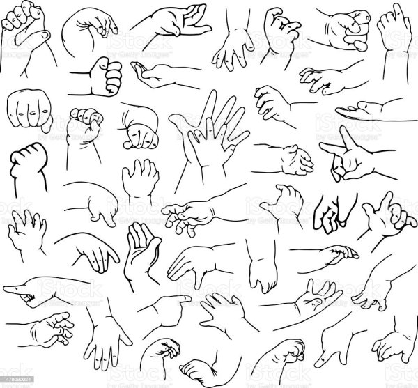 Рука нарисовать для детей