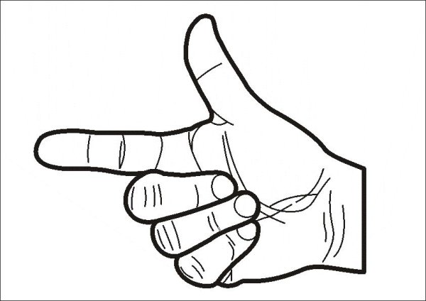 Указательный и большой палец жест