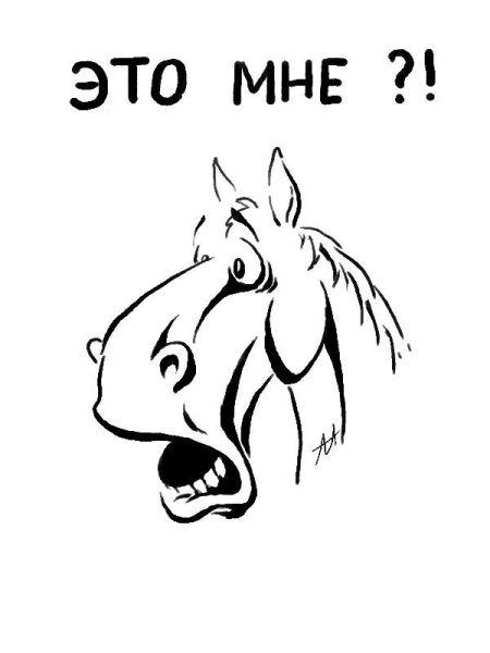 Смешной конь