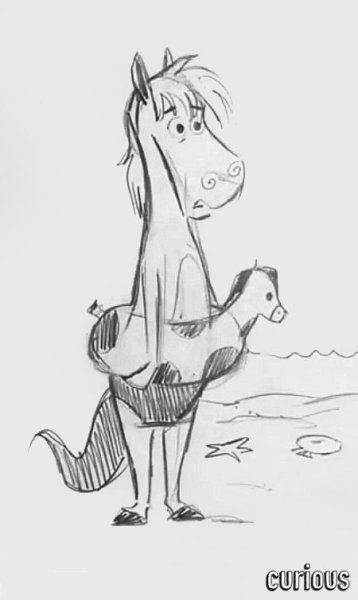 Лошадь прикольная рисунок