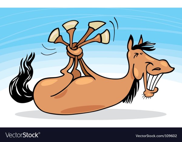 Смешной конь вектор