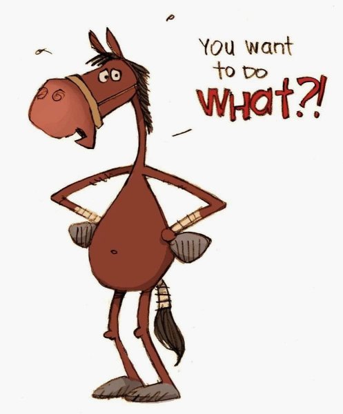 Лошадь прикольная рисунок