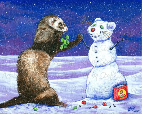 Хорек иллюстрация