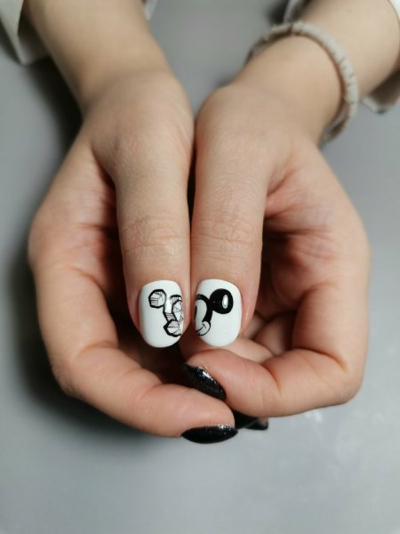 Парный маникюр для подружек