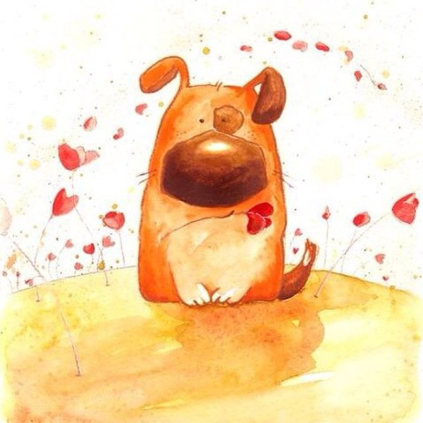 Нарисовать смешную собаку