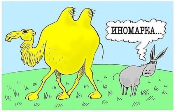 Осел карикатура