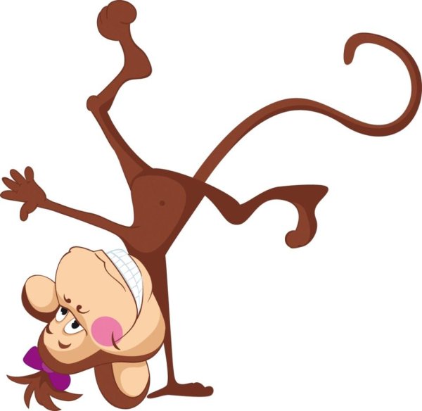 Смешная обезьяна вектор