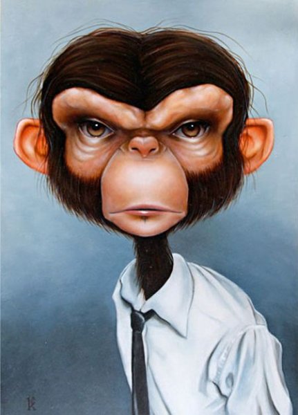 Шарж обезьянка