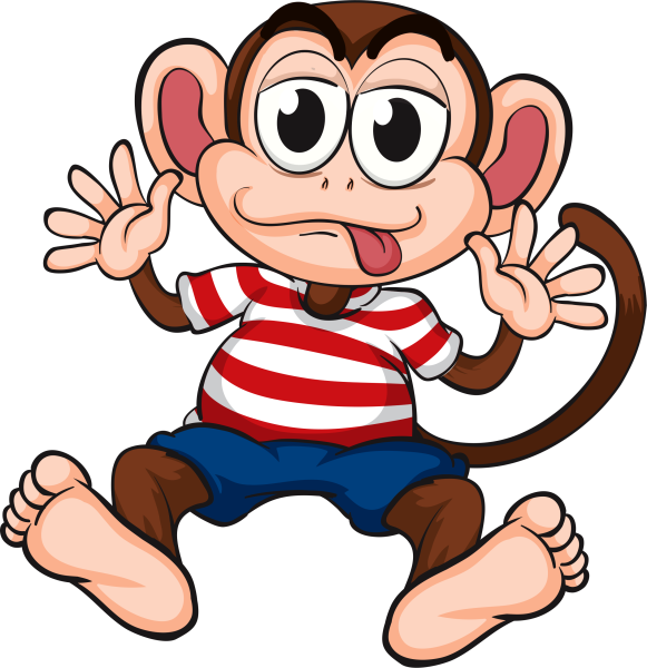 Красивая мультяшная обезьянка