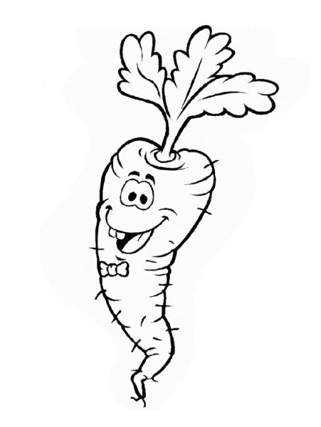 Морковка раскраска для детей