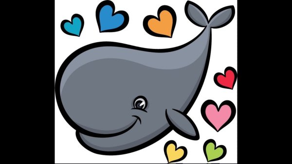 Векторное изображение кит веселый