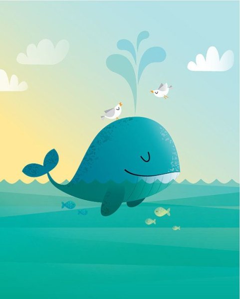 Кит мультяшный