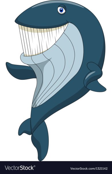 Мультяшная морда кита