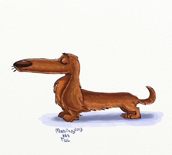 Рисунки таксы прикольные