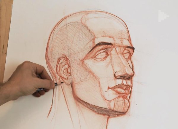 Этапы рисования шаржа