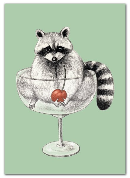 Милые енотики арт