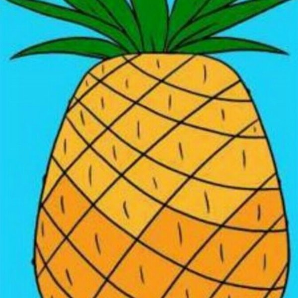 Нарисовать большой ананас